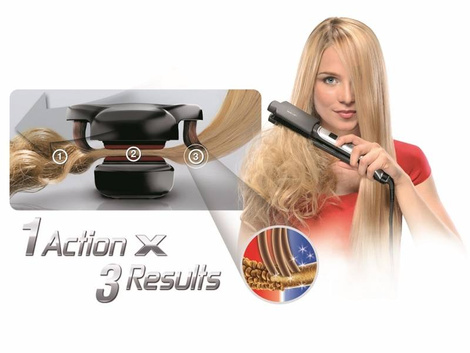 Valera Prostownica Swiss`X Super Brush & Shine Profesjonalna Prostownica 230C Jednocześnie Szczotkuje i Prostuje Włosy 100.20/Is